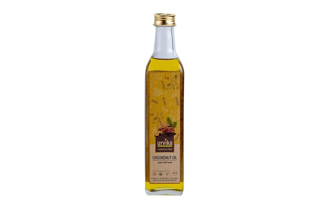 Urvika Groundnut Oil Organic Cold Pressed   Plastic Bottle  500 millilitre